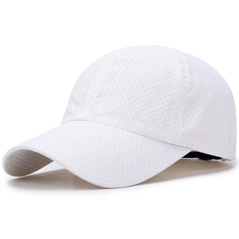 Unisex Solid Color Mesh Baseball Cap Breathable Adjustable Korean Style Sun Hat